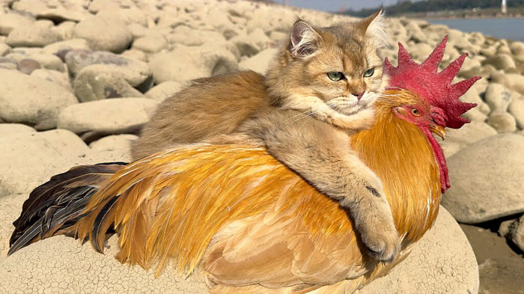 仲良し♡ニワトリ&ひよこ okugairyoko_neko_title-